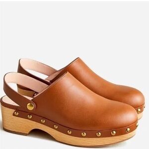 New j crew Convertible leather clogs size 9